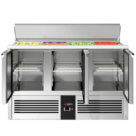 Холодильный стол саладетта- 1.37 x 0.7 m / 3 двери / объем: 368 л GGM Gastro - 4