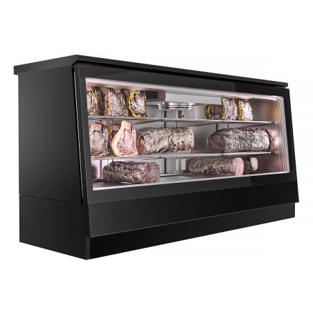 Холодильна вітрина для презентації та зберігання дозрілого м’яса - чорна GGM Gastro - 3