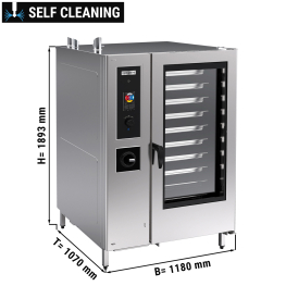 Пароконвектомат с встроенным бойлером - сенсорный экран  GGM Gastro