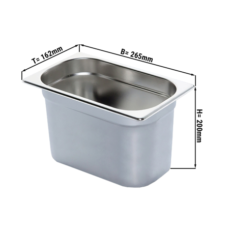 Гастроёмкость GN 1/4 - глубина: 200 мм GGM Gastro - 1