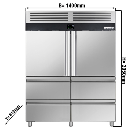 Холодильна шафа / 1400- літрів / кількість дверей- 6 / GGM Gastro - 2