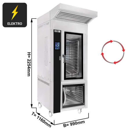 Ротаційна піч для віпіканн 10x EN 40x60 - з рстійною шафою GGM Gastro - 1