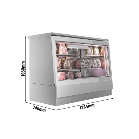 Холодильна вітрина для презентації та зберігання дозрілого м’яса - сіра GGM Gastro - 2