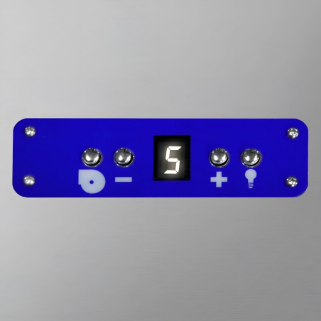 Зонт вытяжной пристенный 2,6 м (мотор, регулятор, фильтр, лампа) GGM Gastro - 7