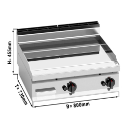 Жарова поверхня газова - гладка - з глянцевим покриттям (13,8 kW) GGM Gastro