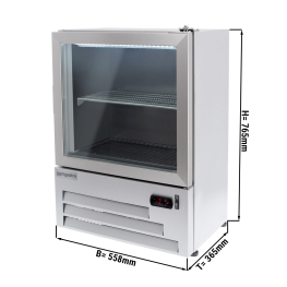 Охолоджувач бакалів - 52,5 Л - 1 скляні двері GGM Gastro