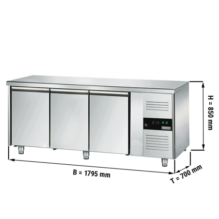 Холодильний стіл ЕСО - 1,8 x 0,7 m / 3 двері GGM Gastro - 1