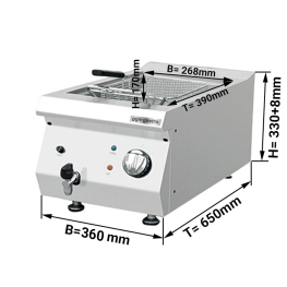 Фритюрниця 11,5 літрів / з краном зливу GGM Gastro