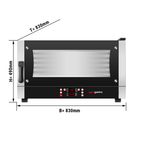 Конвекционная печь 3 x EN 60 x 40 см - с цифровым управлением GGM Gastro - 1