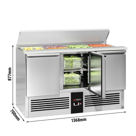 Холодильный стол саладетта- 1.37 x 0.7 m / 3 двери / объем: 368 л GGM Gastro - 2