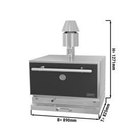 Древесный уголь - печь на древесном угле - черная GGM Gastro