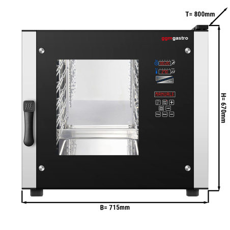 Пароконвектомат 5 x GN 1/1 (мощность: 5 кВт) GGM Gastro - 1
