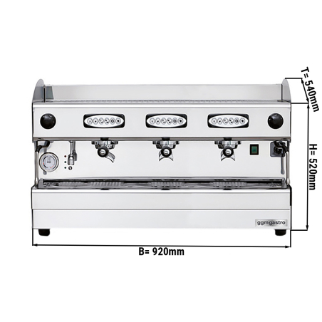 Кавова машина рожкова, 3 групи GGM Gastro - 1