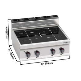 Плита інфочервона - 4 конфорки (12,8 kW) GGM Gastro
