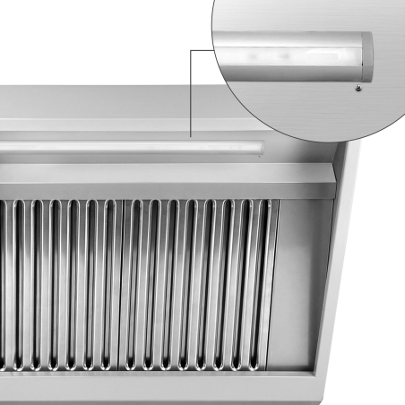 Зонт вытяжной пристенный 2,0 м (мотор, регулятор, фильтр, лампа) GGM Gastro - 4