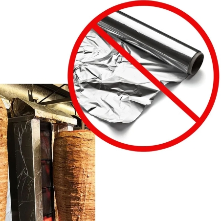 Газовий гриль для гірос/дьонер-кебаба - 4 пальники - макс. 60 кг - вкл. 2 захисні пластини та 2 дверей - 11