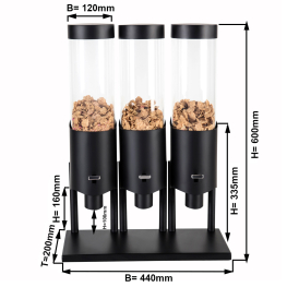 Диспенсер для мюсли - тройной /  Ø 12 cm	 GGM Gastro