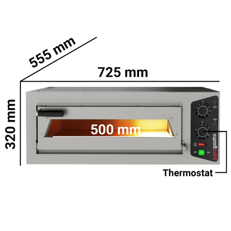 Печь для пиццы, 4 х 25 см, 1 камера - 1