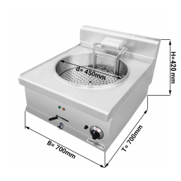 Фритюрниця електрична (з широкою корзиною) - 23 Л (15 kW) GGM Gastro