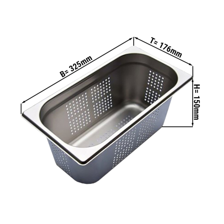 Гастроємність GN 1/3, перфорована - глибина: 150 мм GGM Gastro - 1