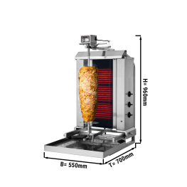 Гриль для кебабу 3-ма нагрівальними елементами (рухомий) / макс. 40 кг GGM Gastro