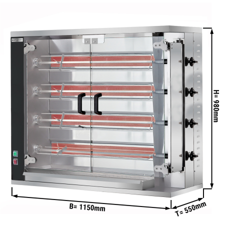 Гриль для курей газовий - 4 рожни на 20 курей GGM Gastro - 1
