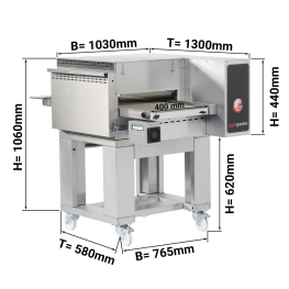 Печь для пиццы газовая, 1 х 1,3 м Конвеерная, Конвеерная