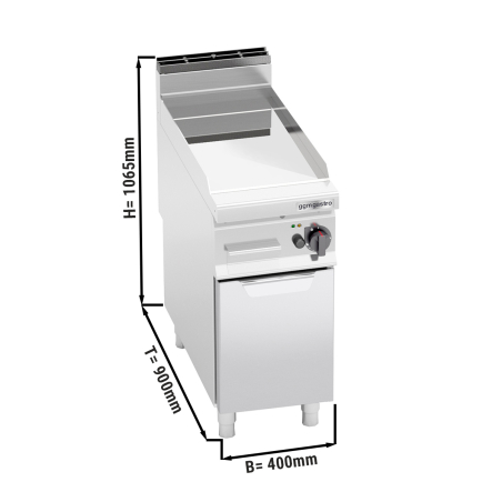 Жарова поверхня газова - гладка - з глянцевим покриттям (10 kW) GGM Gastro - 1