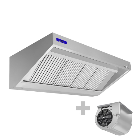 Зонт вытяжной пристенный 2,0 м (мотор, регулятор, фильтр, лампа) GGM Gastro - 1