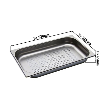 Гастроємність GN 1/1, перфорована - глибина 65 мм GGM Gastro - 1