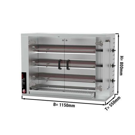 Гриль для курей газовий - 3 рожни на 15 курей GGM Gastro - 1