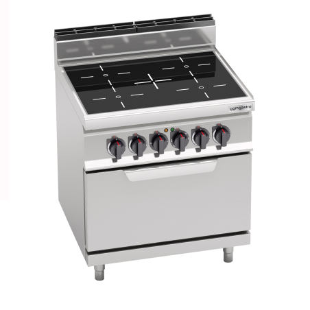 Плита инфраксрасная со статической электрич.духовкой ( 4 конфорки / мощность: 12,8 кВт + 7,5 кВт) GGM Gastro - 2