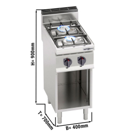 Плита газовая (2 конфорки / автоподжиг) GGM Gastro