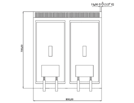 Фритюрниця газова 10+10 літрів (13,8 кВт) GGM Gastro - 5