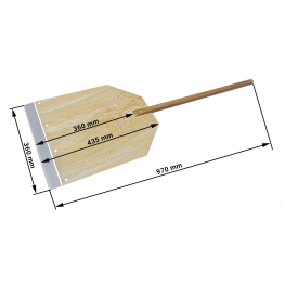 Деревянная лопатка для пиццы - 43,5 x 36 cm GGM Gastro