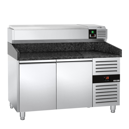 Холодильный стол для пиццы с настольной витриной PREMIUM - 1,5 x 0,8 m/2 двери / объем: 390 л GGM Gastro - 6