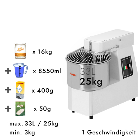Тестомес (объём 33 л /25 кг) GGM Gastro - 2