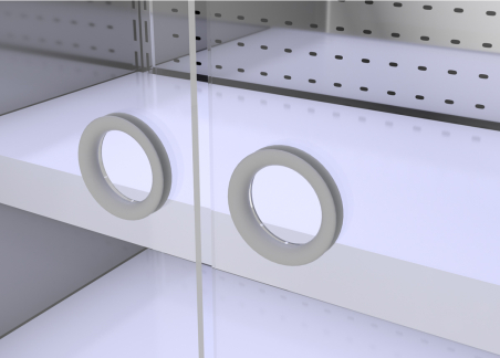 Холодильна гірка - 1,1 x 0,85 m - з 4 полиця - 0,85 TIEF GGM Gastro - 3