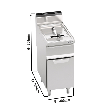 Фритюрниця газова 20 літрів (16,5 кВт) GGM Gastro - 1