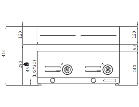 Фритюрниця газова 8+8 літрів (13,2 кВт) GGM Gastro - 4