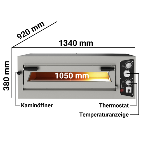 Печь для пиццы, 6 х 35 см, 1 камера - 1