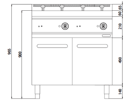 Фритюрниця електрична 22+22 літри (44 кВт) GGM Gastro - 5