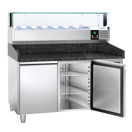Холодильный стол саладетта для пиццы PREMIUM - 1,5 x 0,8 m / 2 двери / объем: 390 л GGM Gastro - 3