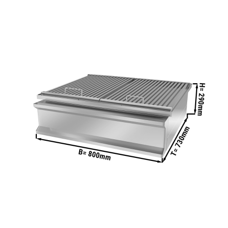 Гриль на вугіллі 0,8 м GGM Gastro - 1
