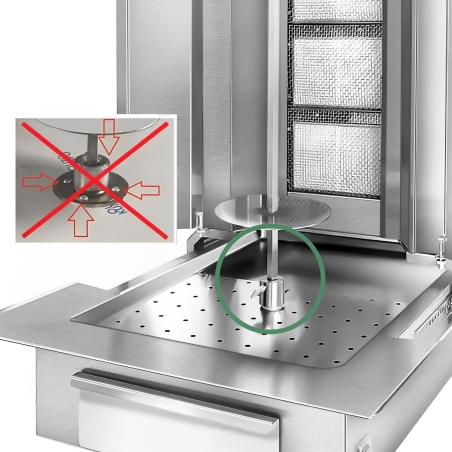 Газовий гриль для гірос/дьонер-кебаба - 4 пальники - макс. 60 кг - вкл. 2 захисні пластини та 2 дверей - 9