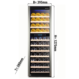 Холодильник винний 160 літрів / з 2 кліматичними  зонами   GGM Gastro