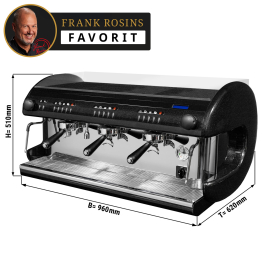 Кавова машина рожкова, 3 групи / чорний GGM Gastro