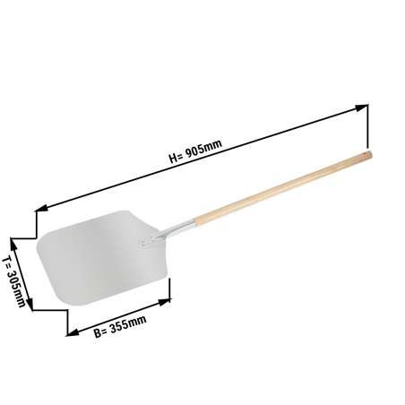 Лопатка для пиццы из алюминия - 35,5 x 30,5 см GGM Gastro - 1