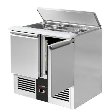 Холодильный стол саладетта PREMIUM - 0.9 x 0.7 m / 2 двери / объем: 240 л GGM Gastro - 6
