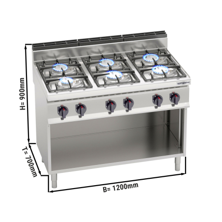 Плита газова - 6 конфорок (31,5 кВт) GGM Gastro - 1
